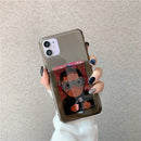 Klare Kartenhalter-Telefonhülle für iPhone 12 Mini 11 Pro Max XS MAX XR X 7 8 Plus Stoßstange Einfarbig Kreditschlitz Rückseite