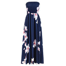 2022 Bohemian Beach Dress Women Summer Casual Sleeveless Split Floral Off Shoulder Maxi Long Boho Dress Clothing Robe Female