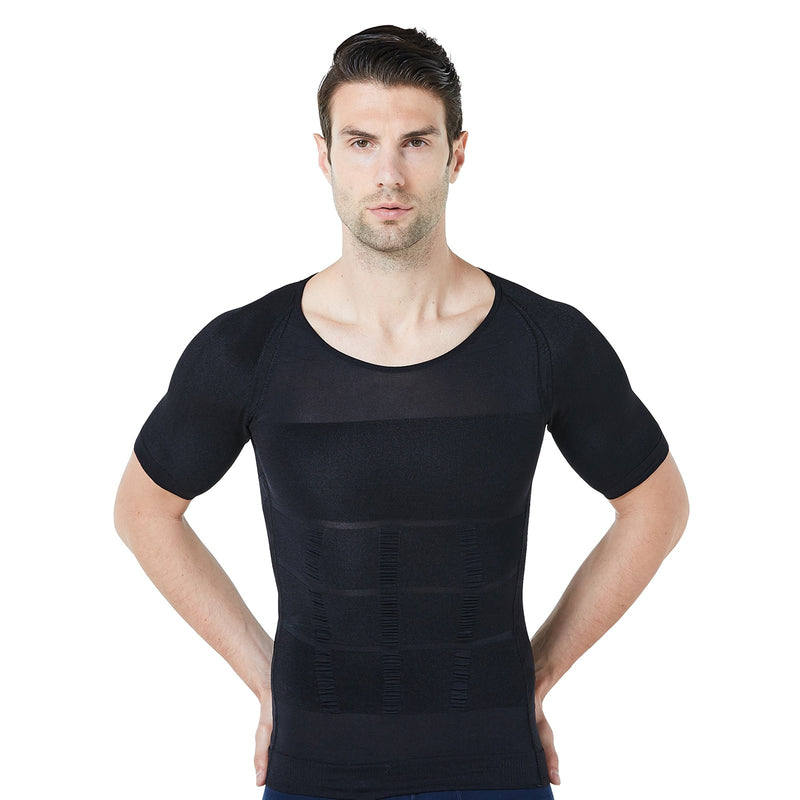 Novedad de 2021, ropa moldeadora para hombre, camiseta de refrigeración, faja moldeadora de cuerpo de compresión