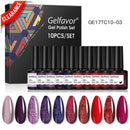 Gelfavor Gel esmalte de uñas juego de manicura semipermanente esmalte de uñas UV barniz híbrido Soak-off Gel Kits para extensión Nail Art