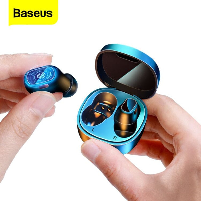Baseus WM01 Mini TWS Wireless Kopfhörer Bluetooth Kopfhörer 5.0 True Wireless Earbuds Headset für iPhone 12 Pro Xiaomi Ear Buds