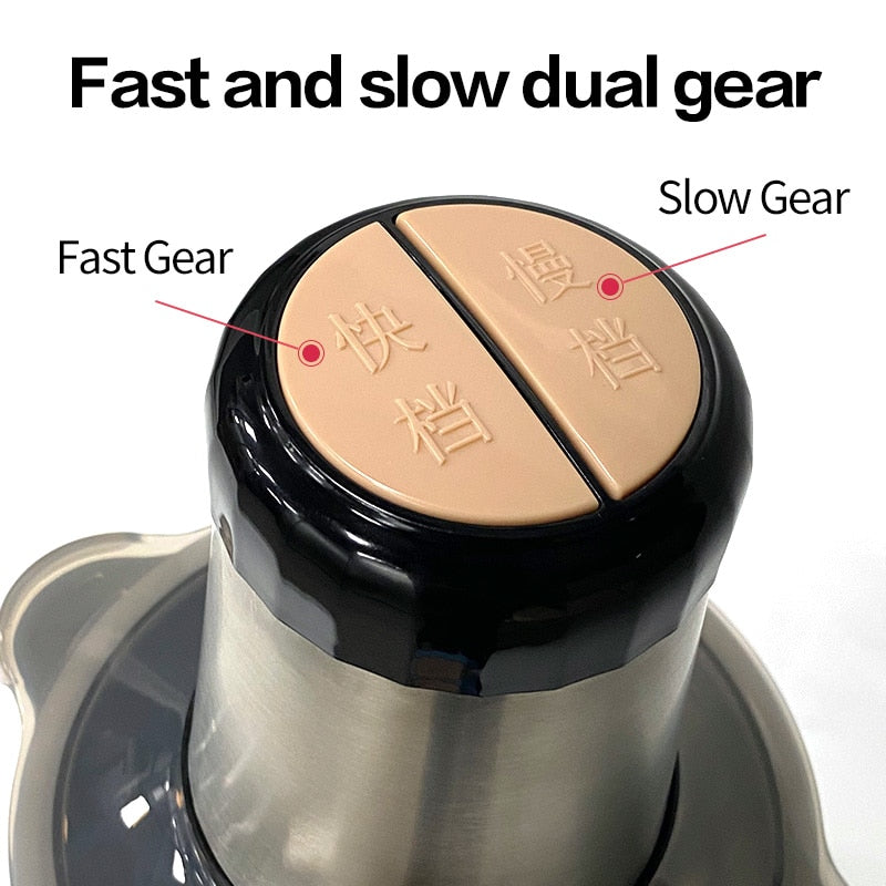 VOA 2 Speeds Electric Chopper Stainless Steel Meat Grinder Mincer Food Processor Slicer  2LCapacity Baby Supplement Machine