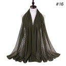 Luxuey Pom Pom Bubble Chiffon Hijab Schal Frauen Langer Schal Wrap Muslim Stirnband Maxi Islamischer Sjaal 180 * 70 cm