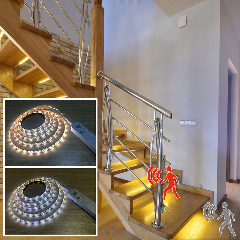 3M 2M 1M LED Smart Treppenlicht unter Bettlicht PIR Sensor Detektorsteuerung Intelligente Wandlampe Schrank Kleiderschrank Küchenlicht