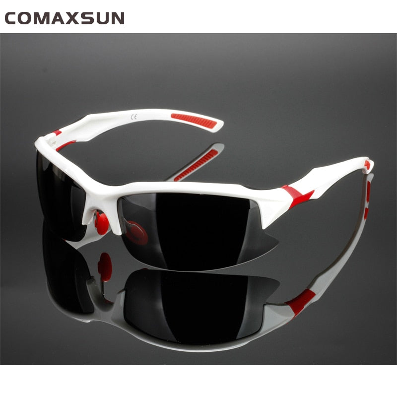 COMAXSUN Professionelle polarisierte Fahrradbrille Fahrradbrille Fahren Angeln Outdoor Sport Sonnenbrille UV 400 Tr90