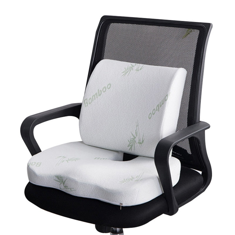 Cojín ortopédico para asiento de hemorroides, cojín de espuma viscoelástica para coche, cojín de rebote para silla de oficina, soporte Lumbar, almohada transpirable para aliviar el dolor