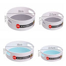 360 drehbares Tablett, Küchen-Aufbewahrungsbehälter für Gewürzgläser, Lebensmittel, Snack-Tablett, Badezimmer-Tablett, rutschfeste Snack-Trocken-Aufbewahrungsplatte