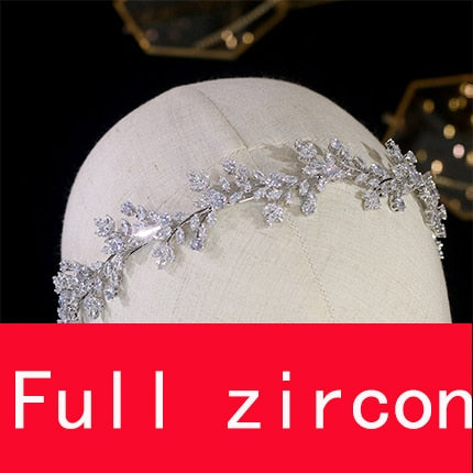 Classic Crystal Wedding Headwear Zirconia Hairband Bridal Hair Accessories Headdress Bridal Crown Dinner Party Accessories