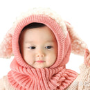 Korean Baby Strickmützen Hund Ohren Winter Earflap Jungen Mädchen Schal Set niedlich warm Kleinkind Hut Kinder Kinder winddichte Mütze 0-4 Jahre