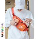 INFLATION Multi-Pocket-Doppelreißverschluss Streetwear-Gürteltasche Klare Bauchtasche Gürteltasche Transparenter Kunststoff Große Gürteltasche 228AI2019