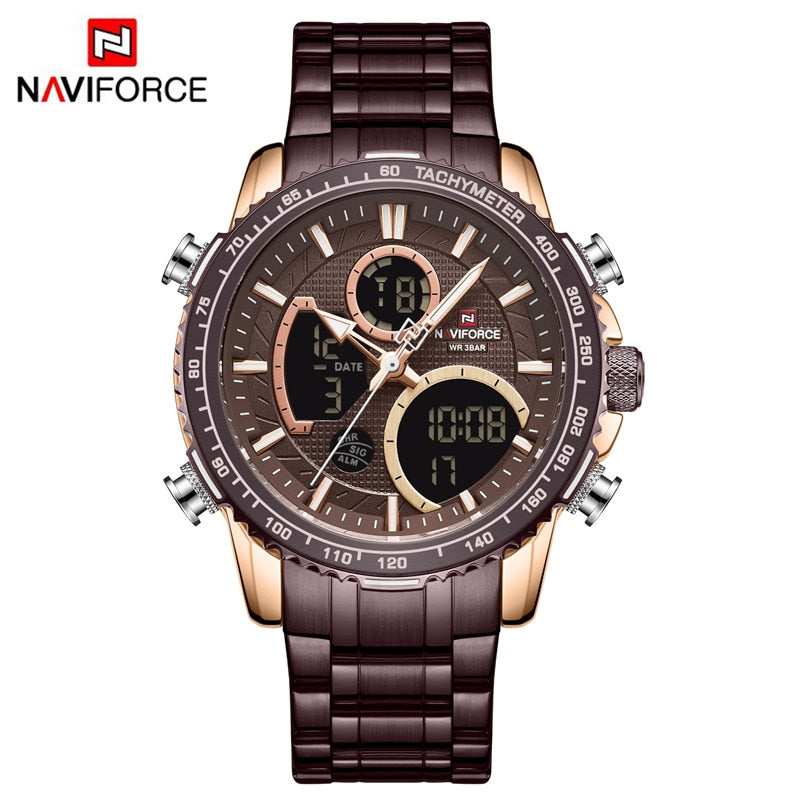 NAVIFORCE Herrenuhr Luxusmarke Digitale Sportuhren Herren Quarz Armbanduhr Männlich Leuchtende Wasserdichte Uhr Relogio Masculino