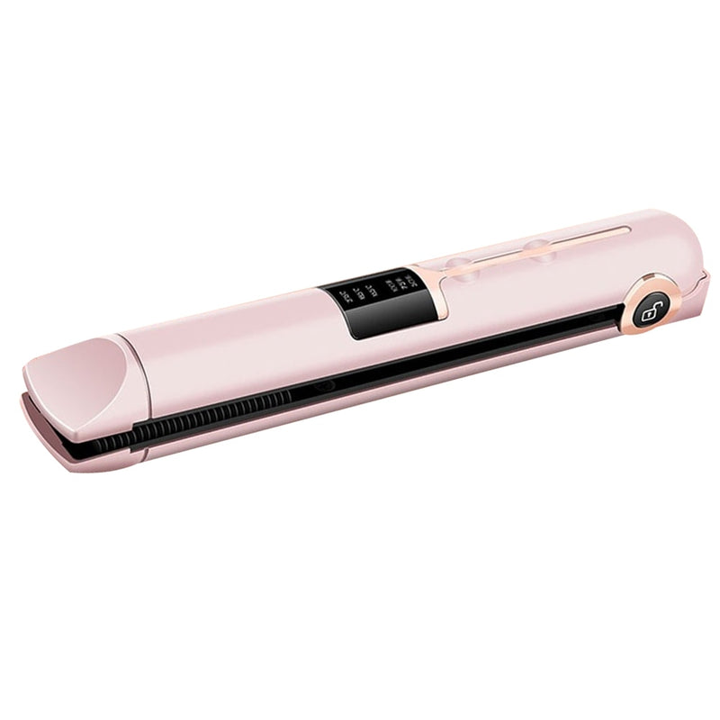Cordless Mini Hair Straightener Curler Ceramic Fast Heating Plate Flat Irons Negative Ion Straighting Styling Tool USB Charging
