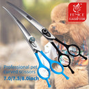 Fenice 7,0/7,5/8,0 Zoll Professionelle Haustierpflegeschere Japan 440C Curved Puppy Dog Hair Cuttinf Sher