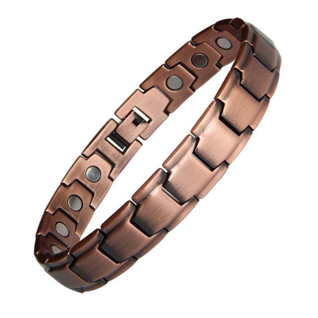 Oktrendy Pure Copper Magnetic Pain Relief Bracelet For Men Therapy Magnets Bangle Link Chain Women Health Care Jewelry Wholesale