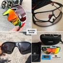 ROCKBROS Polarisierte Photochrome Fahrradbrille Fahrradbrille Outdoor Sports MTB Fahrrad Sonnenbrille Brille Brillen Myopie Rahmen