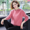2021 Frühling Winter 100% Nerz Kaschmir Pullover Damen Gestrickt Mit Kapuze Warme Dame Grade Up Pullover und Pullover Weiche warme Oberteile