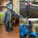 HONEYKING Softshell-Overalls für Kinder plus Samt-Strampler Winddichter Regenfester Overall Wasserdichter Overall Warmer Kinder-Overall