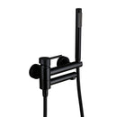 Bagnolux Messing Schwarz Wandmontierter heißer und kalter Mischtyp Badewannenauslauf Handbrause Duschsitz Badarmatur