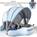 Mambobaby Baby Float Schwimmring mit Dach Infant Waist Floater Nicht aufblasbare Boje Strand Pool Zubehör Spielzeug Schwimmtrainer