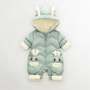 OLEKID 2022 Baby Winter Schneeanzug Plus Samt Dicker Baby Jungen Overall 0-2 Jahre Neugeborener Strampler Baby Mädchen Overalls Kleinkind Mantel
