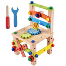Holzmontagestuhl Montessori Spielzeug Baby Pädagogisches Holzklötze Spielzeug Vorschulkinder Variety Nut Kombinationsstuhlwerkzeug