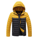 CHAIFENKO Winter Warme Freizeitjacke Parkas Herren Herbst Mode Streetwear Herren Parkas Winddicht Dick Mit Kapuze Dünner Fester Mantel Herren