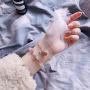 Naturstein Perlen Armbänder für Frauen Mondstein Rosenquarz Energie Armband elastischer Schmuck 925 Silber 14k vergoldet Geschenk