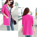 Cárdigan de punto de primavera y otoño para mujer, chaqueta coreana para mujer, suéter de manga larga de longitud media para mujer, Tops para mujer Q837