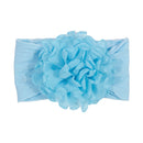 Nishine Weiches Stretch-Satin-Rosen-Blumen-Baby-Stirnband, Neugeborene, Knoten, breite Nylon-Kopftücher, Turban, Mädchen, Kopfbedeckung, Kinder-Foto-Requisiten