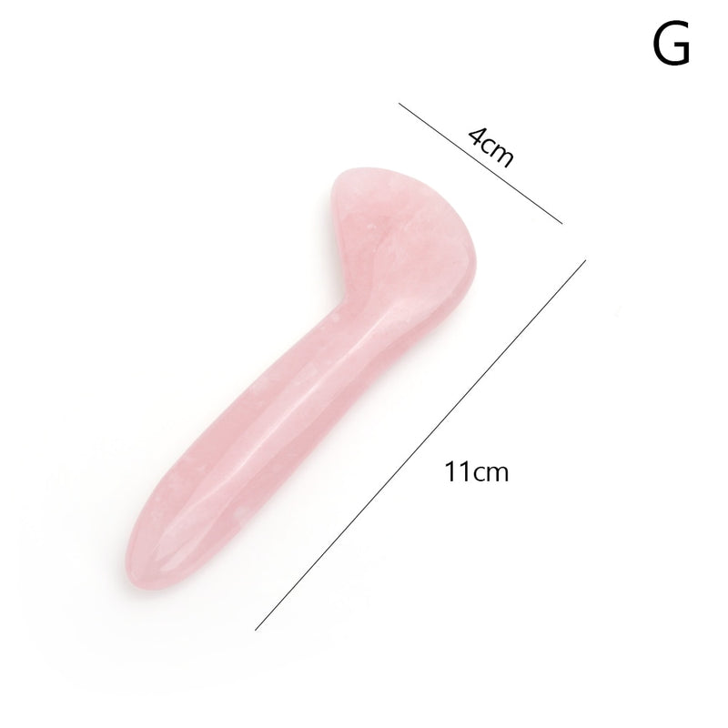 Natural Rose Quartz Jade Gua sha Stone Board Massage Gua Sha Scrapers Board Plate Jade Face Massage Tool For Face Neck Back Body