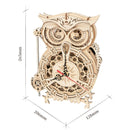 Robotime ROKR 3D Wooden Puzzle Owl Clock Model Building Kit Toys for Children Kids Boys LK503