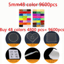 24/72 colors box set hama beads toy 2.6/5mm perler educational Kids 3D puzzles diy toys fuse beads pegboard sheets ironing paper