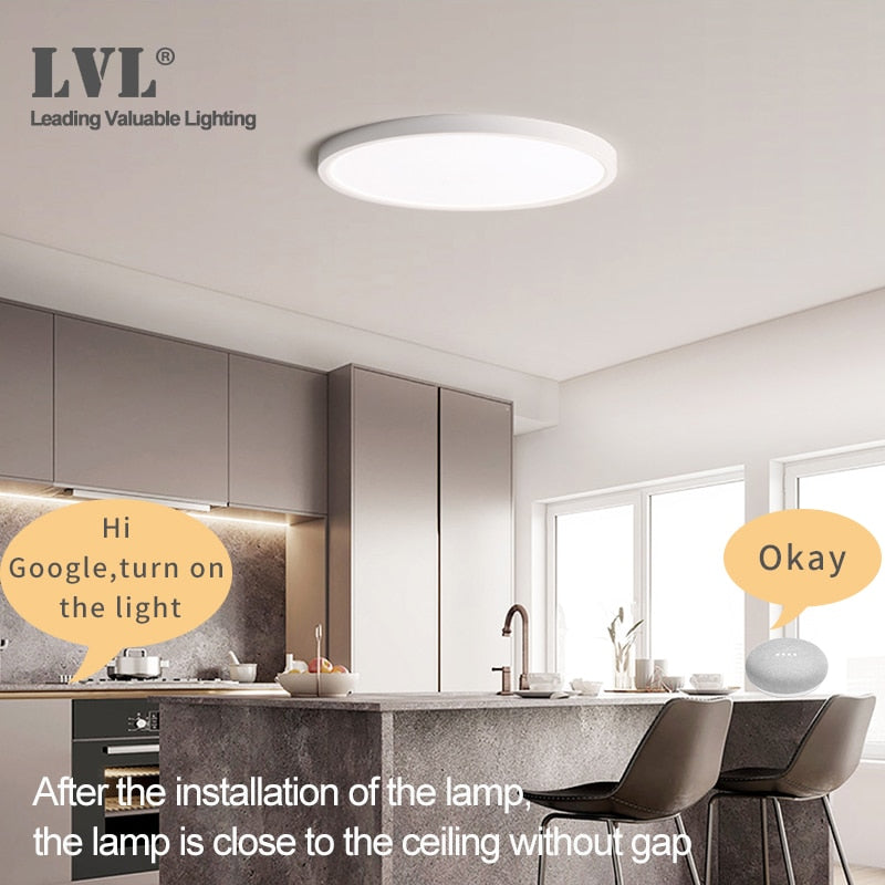 Modern LED Smart Ceiling Light 36W 45W WiFi Tuya App Google Home Alexa Echo AI Voice Control Surface Mounting Ceiling Lamp