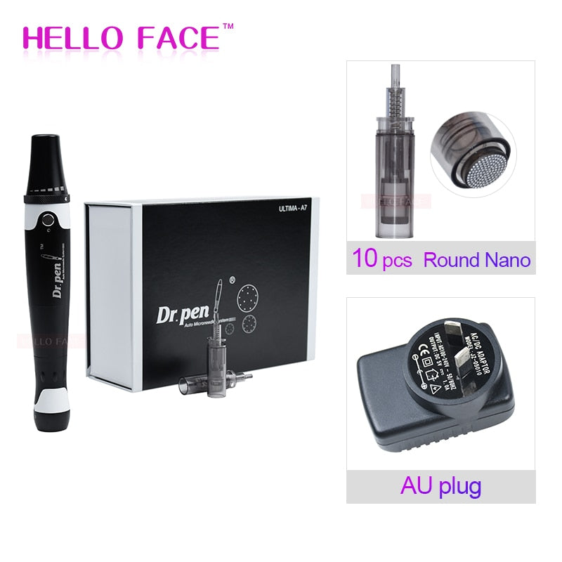 Professional Mesoterapia Kit Electric Dr. Pen Ultima A7 With 12 pcs Needle Cartridge Microneedle Pen Beauty Machine For Lover