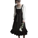 Delantales de cocina de lino y algodón Retro para mujer