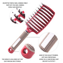 Huiyun Hot Hair Brush Wildschweinborsten-Kopfhaut-Massagekamm Nylon Frauen Wet Curly Tangle Brushes Salon Detagling Hairdressing Styling