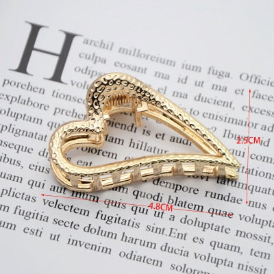 1Pcs  Fashion Smal Simple Wild Geometric Hair Claw for Women Girls Clamps Hair Crab Metal  Hair Clip Claw Accessories Headwear