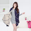 VISROVER Luxusmarke Frau Winterschal Mode weibliche Schals Kaschmir Handfeeling Winter Wraps Blumenwebart Winter Hijab Schal