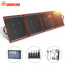 DOKIO 150W Tragbares Solarpanel 12V Solarbatterie Für Haus/Auto/Boot Faltbares Solarpanel 150W Monokristallin