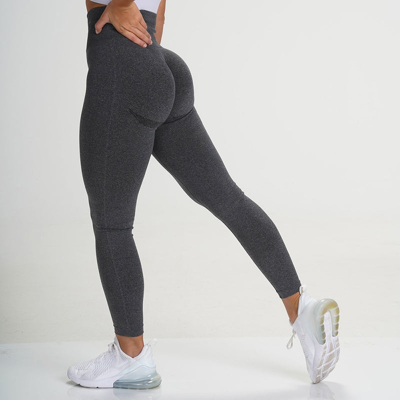 Pantalones deportivos para mujer, mallas sin costuras de cintura alta, pantalones deportivos con Control de barriga para mujer, mallas deportivas para gimnasio, mallas ajustadas de cintura alta