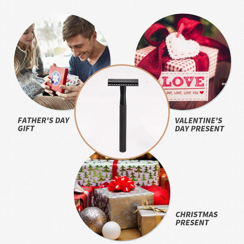 HAWARD Double Edge Safety Razor For Men&Women Classic Manual Metal Shaving Razor With 20 Shaving Blades Reusable&Plastic Free