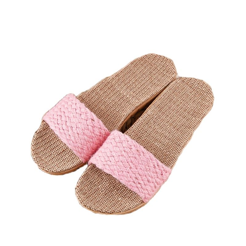 Suihyung Frauen Hausschuhe Weibliche Casual Flax Slides 13 Farben Leinen Gürtel Damen Sandalen Flip Flops Liebhaber Sommer Indoor Home Schuhe