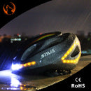 Fahrradhelm LED-Blinkerstrumpfhose Wiederaufladbarer Intergrally-geformter Fahrradhelm Mountain Road Fahrradhelm Sportsicherheitshut