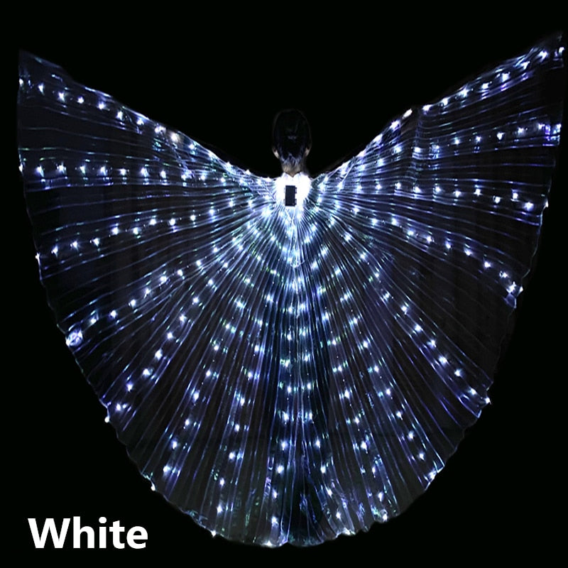 LED-Flügel von Danza del Vientre Illuminina El Attire de Ala Wings de Baile LED-Farben Del Arco Iris accesorios para actuación en es