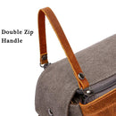 Kulturbeutel für Herren Rasierset Tasche Crazy Horse Leder Dopp Kit Reise Rasierbeutel Herren Kulturbeutel Canvas