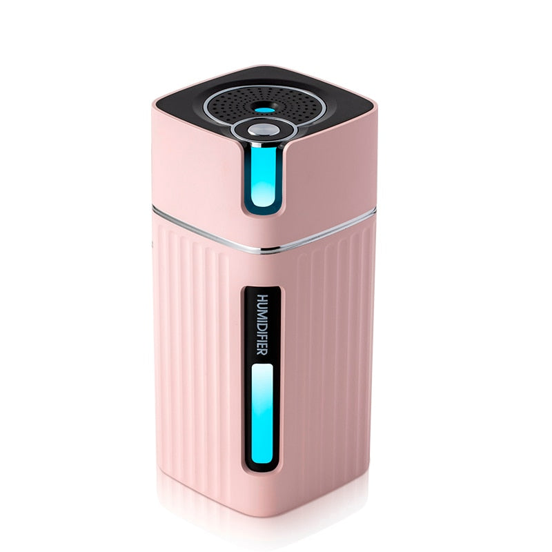 Humidificador de aire USB portátil de 300ML, difusor de agua con luz para el hogar, coche, Humidificador fresco ultrasónico, Mini generador de niebla, nebulizador