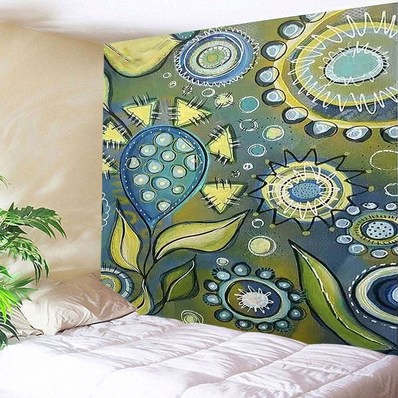 Plant Flower Wall Tapestry Wall Hanging Large Size Wall Tapestry Cheap Hippie Boho Wall Tapestries Mandala Fabric