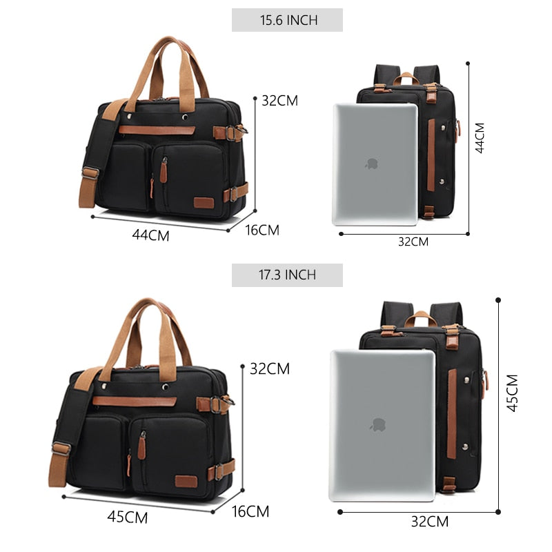 Men Canvas Work Bag Briefcase Travel Messenger Shoulder Bag Multifunction Tote Handbag Big Casual Business Laptop Pocket XA284ZC