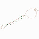 Rose Gold CZ Charme Multi Chain Quaste Armband Armreif Slave Finger Armreif Handgeschirr Goldarmbänder