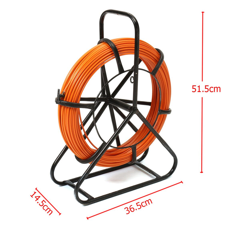 4.5/6mm 70/100M Fiberglass Wire Cable Running Rod Snakes Fish Tape Rodder Flexible Lead Electric Wire Power Cable Puller Machine